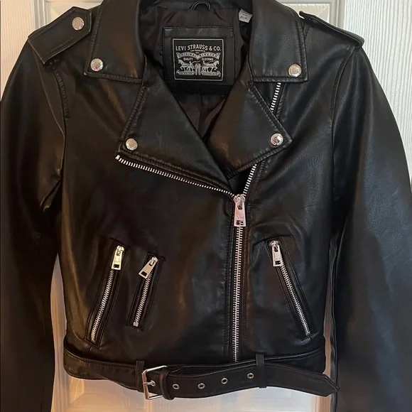 Levi’s Faux Leather Moto Belted Jacket - Picture 3 of 10